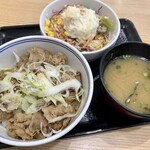 Yoshinoya - ねぎ塩牛カルビ丼
                      ポテトサラダセット