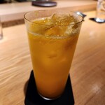 恵比寿 鮨 藤 - あらごしみかん酒、つぶつぶ入りでジュースみたいに美味しい｡おかわりしました。