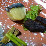 大喜庵 - 2013.09　ブリの照り焼きと豚の角煮