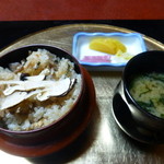 大喜庵 - 2013.09　松茸ご飯、味噌汁