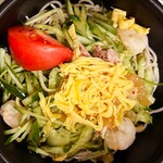 桂屋 - 冷やし中華 麺をへぎそばにチェンジ