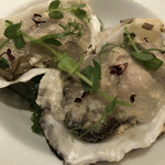 キノシタ - 生牡蠣、牡蠣のクリームと海水のジュレ　絶品