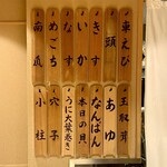 日本橋 蕎ノ字 - ◎今夜のメニュー表