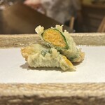 日本橋 蕎ノ字 - ☆うに大葉巻き（北海道）