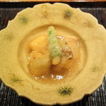 神楽坂 石かわ - 穴子と松茸の餡かけ天ぷら