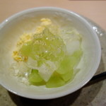 神楽坂 石かわ - シェリー酒のムース、マスカット　ゼリー