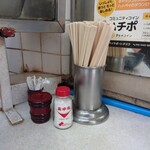 Yanagiya - 卓上調味料。