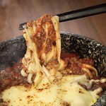 Stone-grilled Wagyu beef bolognese with plenty of cheese