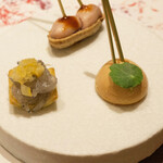 アマラントス - ランチコース 15950円 のフォアグラ / 生しらす / おおまさり