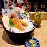 Minato Machi No Monkichi - 北海道刺身5点盛 700円