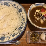 茶豆 - ポークカレー+キノコ4種