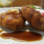 キッチン ブルー グローブ - 横から見た感じ