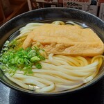 こだわり麺や - かけうどん（中）＆あげ