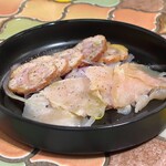 トリワイン ＰＩＫＯＳＨＨＨＵ - 鶏生ハムと鶏サラミの盛り合わせ