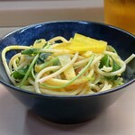 家庭料理 小川 - 梅干したくわんスパゲティ