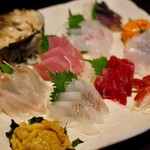 居酒屋食堂さわ７ - コースの刺し盛り