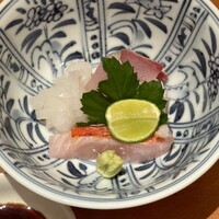 神楽坂 和食 千 - 旬のお刺身盛り合わせ