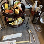 がんこ - アフタヌーンティーとボトルのぶどうジュース