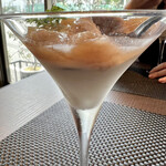 ＳＴ　エスティ - デザート　赤ワインアイス 山梨の桃のコンポート ココナッツムース