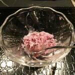 鉄板焼き あさひ - お口直しのグラニテ