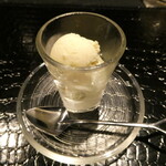 鉄板焼き あさひ - デザートのアイス