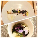 レストラン・ランス・ヤナギダテ - アスパラのひと皿とスープ