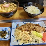 手打ちうどん 八え里 - 生姜焼き定食