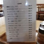 五銭茶屋 - メニューは安い方に注目されて下さい！シンプルなもので食事としては十分では無いでしょうか、豪華で無いですが、この価格で打ちたての手打ち蕎麦が食べられるのは十分素晴らしい事と思います！