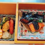 さがんれすとらん　志乃 県庁店 - 志乃弁当　蓋を開けたところ