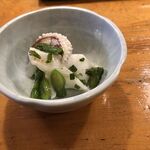 東寿司 - 烏賊と葱の和え物