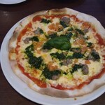 コメ・スタ - 自家製サルシッチャとジェノバソースのピッツァ