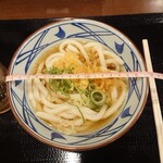 Marugame Seimen - かけうどん（温：並）390円　丼の直径17cm
