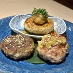 大人のおばんざいと鉄板料理 柚縁 - つくね三種盛