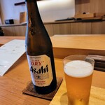 天ぷら たけうち - 酷暑の中を歩いたので珍しくビールです