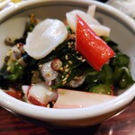 丸千葉 - サービスの酢の物。ボリューミー！！