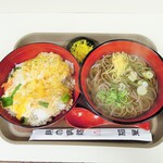 稲葉 - 料理写真:天とじ丼と温ソバのセット