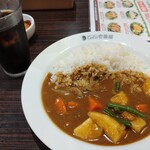 CoCo壱番屋 - 野菜カレー、ドリンクセット(アイスコーヒー）