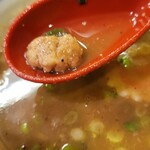 麺や 紡 - 鶏ミンチと思ったらまったく違かったこれなんだったんだろう？美味かったけど