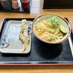 丸池製麺所 - 釜玉うどん 小 450円、ゲソ天 120円
            2023年9月8日