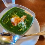 ビストロ・アンジュール - モロヘイヤの冷製スープ