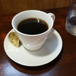 キッチン ブルー グローブ - ホットコーヒーのアップ