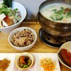 素食カフェ Ren - 特選薬膳鍋セット豆乳　玄米ご飯　おかず3種
