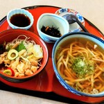 日本料理 こぶし - ミニ北寄貝丼と麺セット