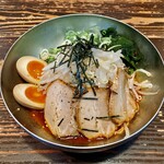 長浜らーめん - 　博多冷麺　ピリ辛スープの赤