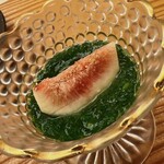 鮨おばな - 漬けたイチジクとオクラ