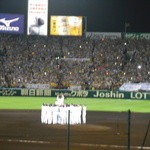 阪神甲子園球場 - 最後は胴上げされました