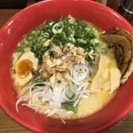 満麺亭 - 限定の鶏白湯らーめんねぎ盛り