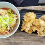 かばと製麺所 - ・ぶっかけ(並・冷)400円 　かしわ天160円 　まいたけ天200円