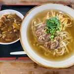 伊波家 - 伊波家そば大　ミニカレー付き