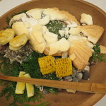 旅亭半水廬 - 割りました。その後は仲居さんが取り分けます